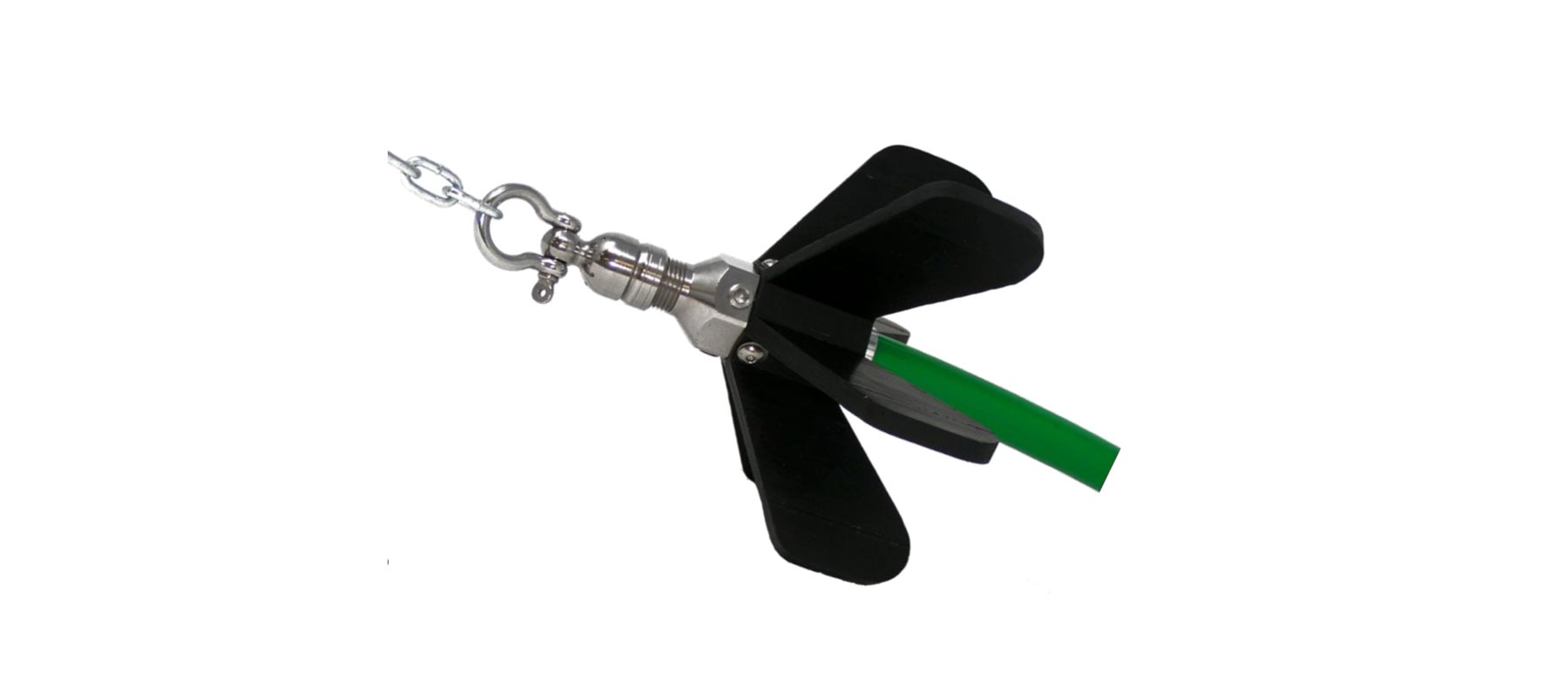 Towhook nozzle applies 100% power with forward, lateral and rear-facing jet action.